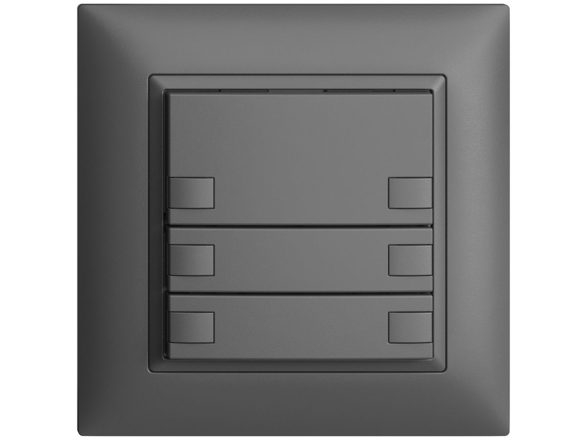 UP-Universaltaster 6×1T Schraubklemme EDIZIOdue dunkelgrau, ohne LED