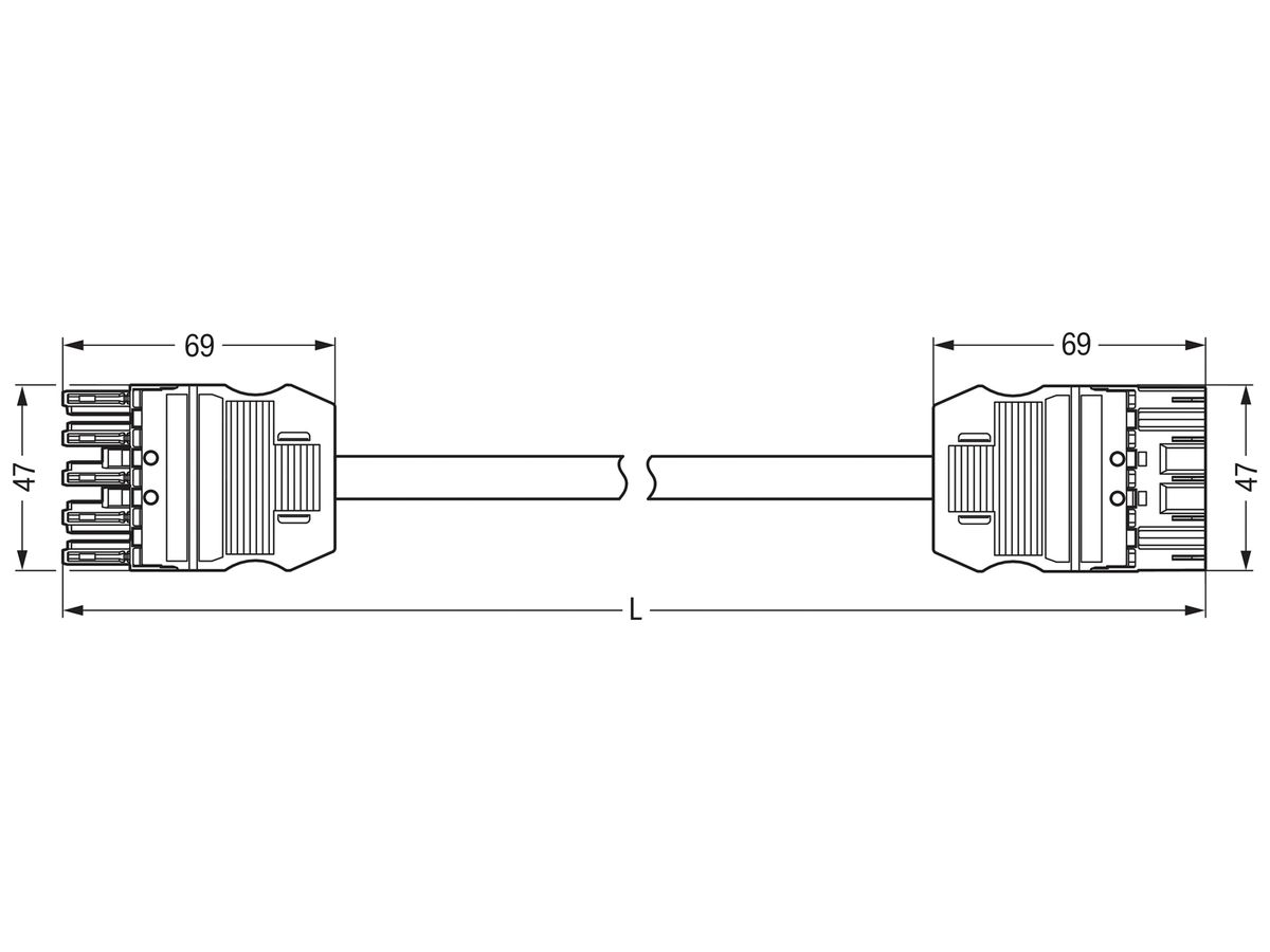 Verbindungsleitung WINSTA MIDI 5×1.5mm² 2m Kod.I