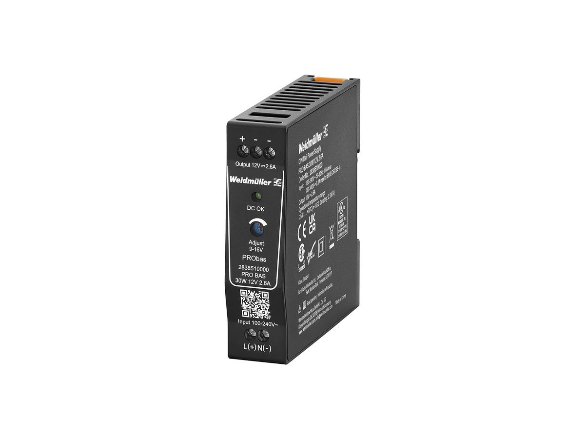 Schaltnetzgerät Weidmüller Connect Power PRO BAS 30W 12V 2.6A