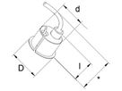 EB-Magnetkontakt BSW DMC15U.06, Typ U, 1W 0.2A/30VDC, Kabel 6m, IP68, Ms