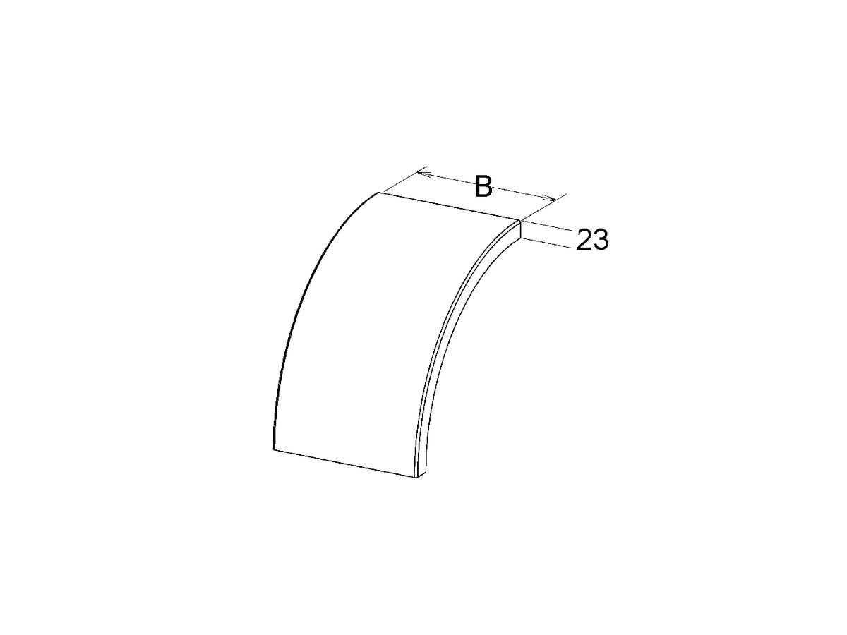 Deckel zu Aussenbogen EBO 250×80mm