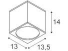 LED-Wandleuchte BIG THEO, Flood down 17.5W 2000lm 3000K IP44 anthrazit