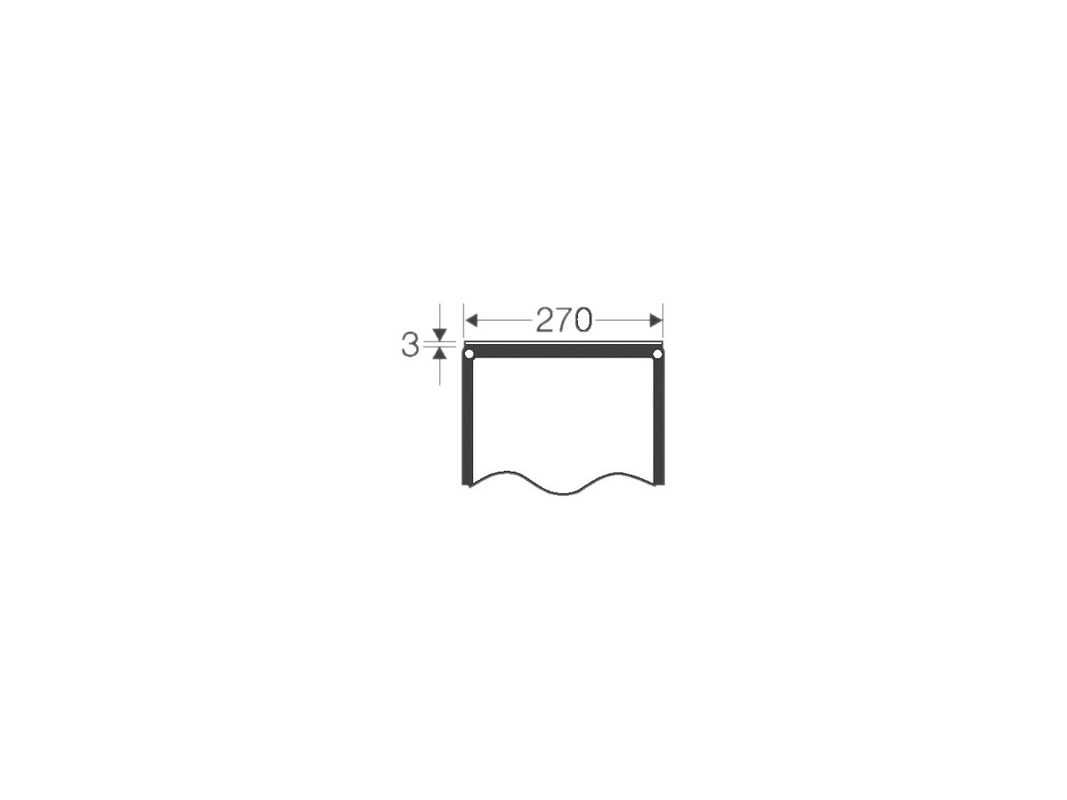 Verschlussplatte grau 270mm für Apparategehäuse Enystar