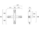 X-Leuchtteil Sylvania Otao Linear 9.8W 1400lm 830/840 392×392mm weiss