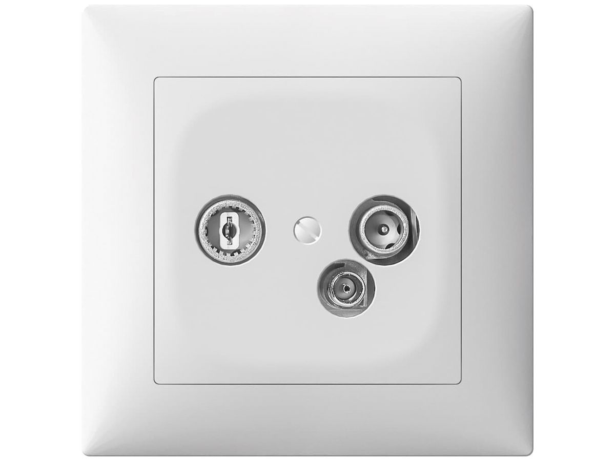 UP-Antennendose SIDUS TV-R-Daten 19dB/65 weiss