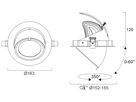 EB-LED-Spot Sylvania Signo 152 35W 3800lm 4000K MB DALI Ø152…155mm weiss