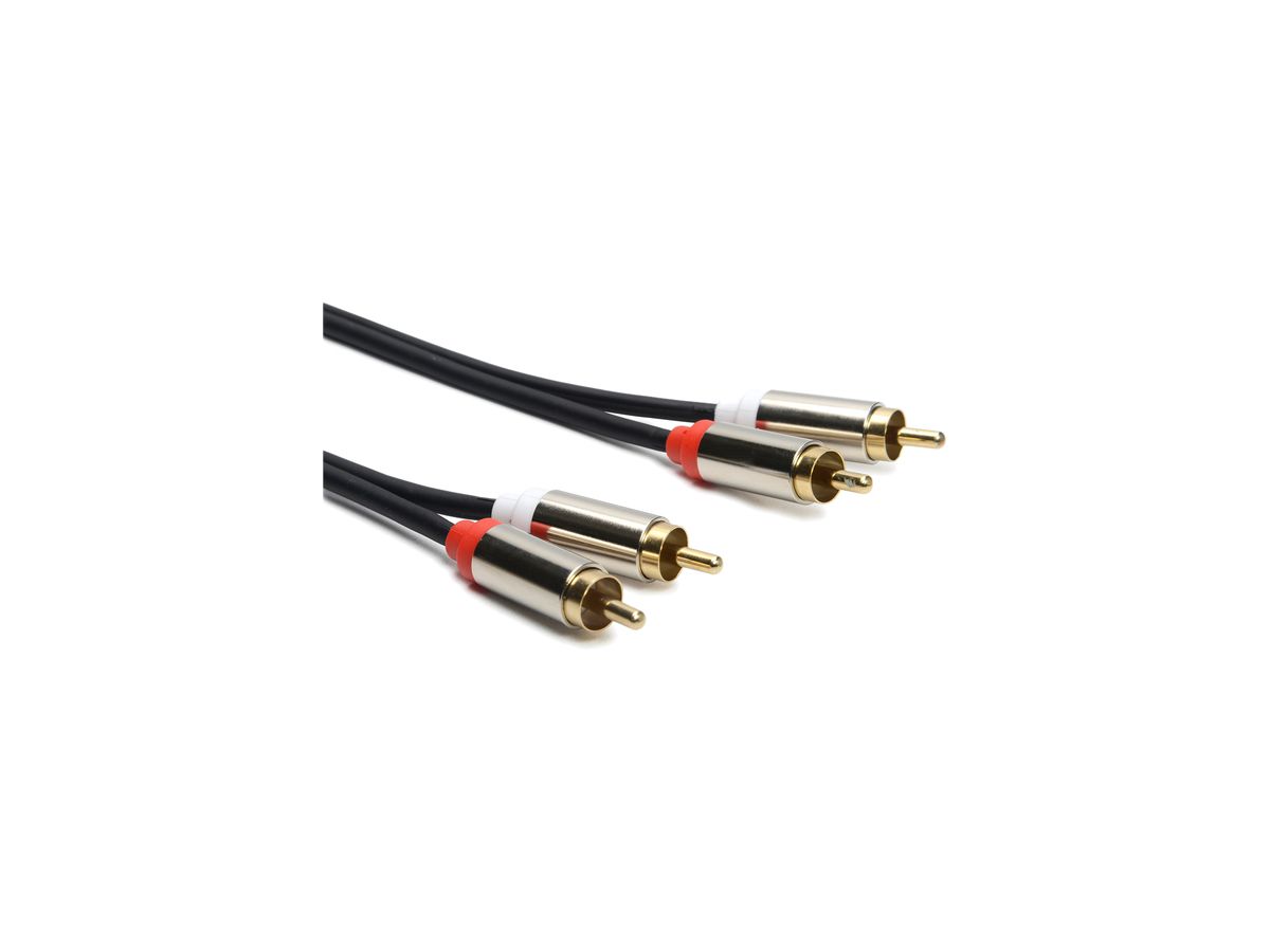 Analoges Audiokabel CeCoNet, RCA (Cinch) ↔ RCA (Cinch), AWG26, schwarz, 3m