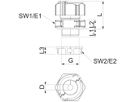 Kabelverschraubung Bettermann V-TEC TB20 teilbar M20 1×Ø6…8mm IP67 grau