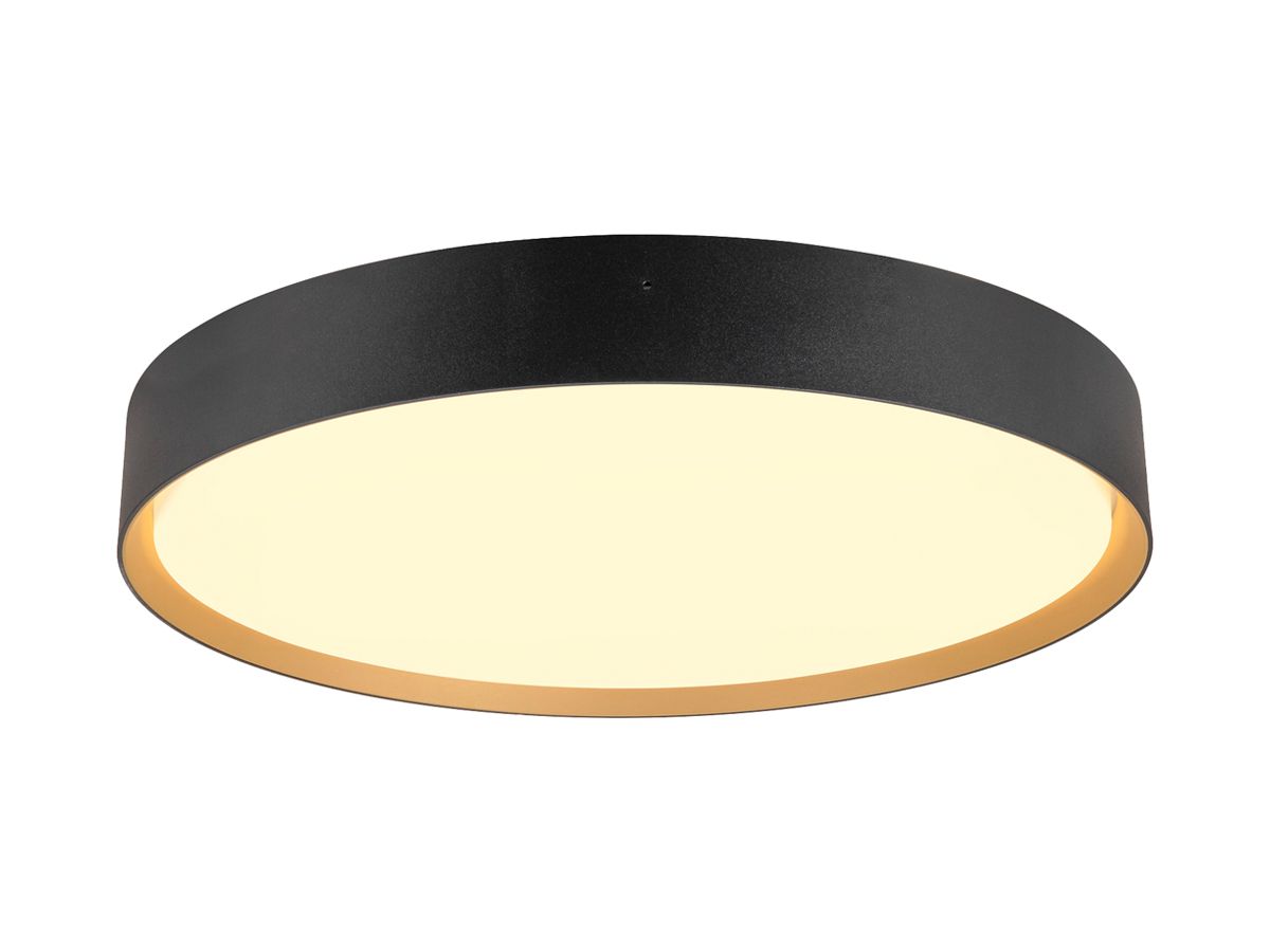 LED-Deckenleuchte SLV DECONA 42 23W 2550lm 930/940 IP44 DIM Ø420mm schwarz/gold