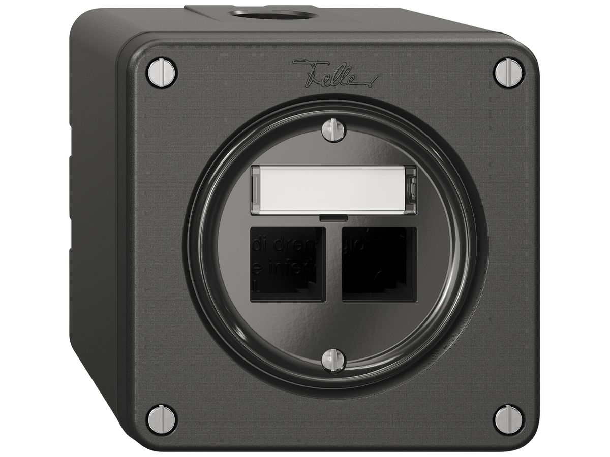 AP-Montageset NEVO EASYNET S-One SNAPFIX® für 2 Buchsen 87×87mm sz