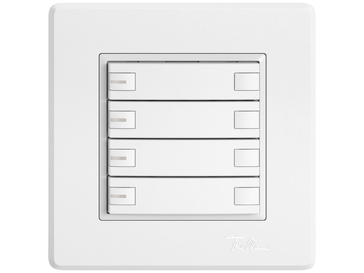 UP-KNX-Taster RGB EDIZIO.liv SNAPFIX® Temperaturfüh.RGB-LED 4×T 2-Tbed.ws