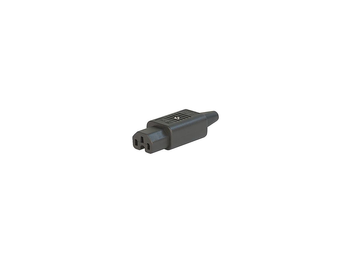 Gerätesteckdose T123 C15 schwarz, Typ 4782 120°C