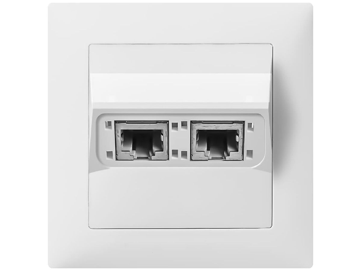 UP-Anschlussdose SIDUS 2×RJ45 weiss