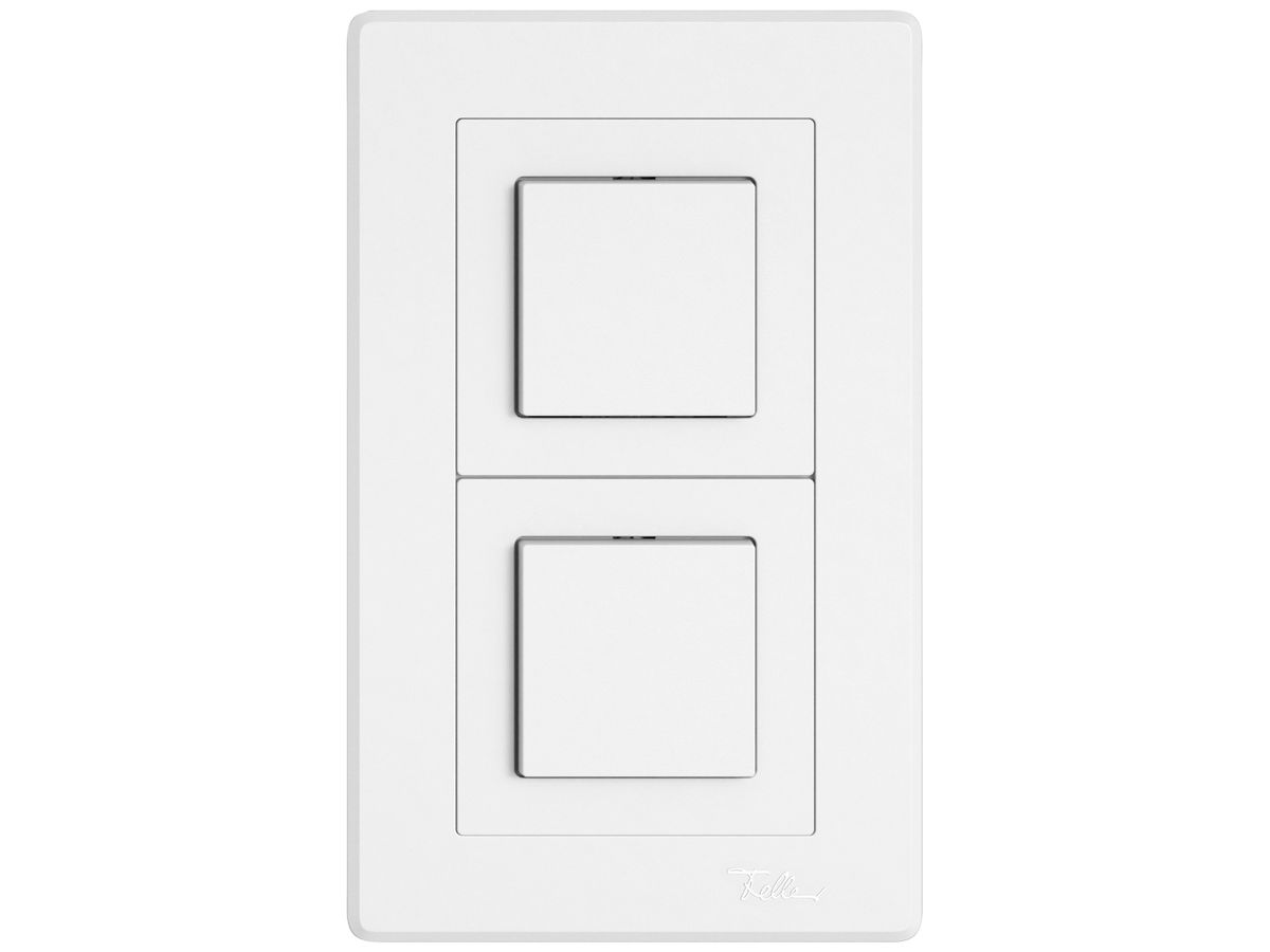 UP-Kombination EDIZIO.liv SNAPFIX® 2×1 156×96mm 2×Wechsler 1L weiss