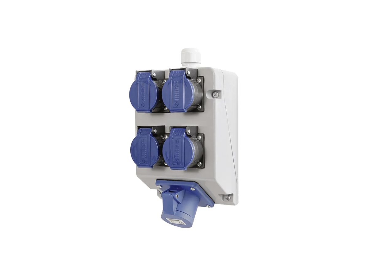 Stromverteiler A. Steffen 1×CEE 16A 3p 230V 3×T23 1×T25 IP55