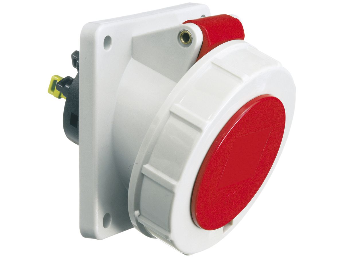 EB-Steckdose CEE Bals 4P 16A 400V 6h rot IP67 vernickelt QC schr.