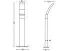 LED-Wegeleuchte Philips Splay 12W 1100lm 2700K Fussplatte 600mm IP44 anthrazit