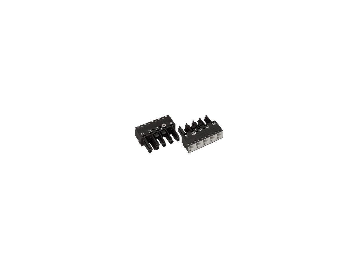 Buchse WAGO Winsta 5L 0.5…4mm² schwarz