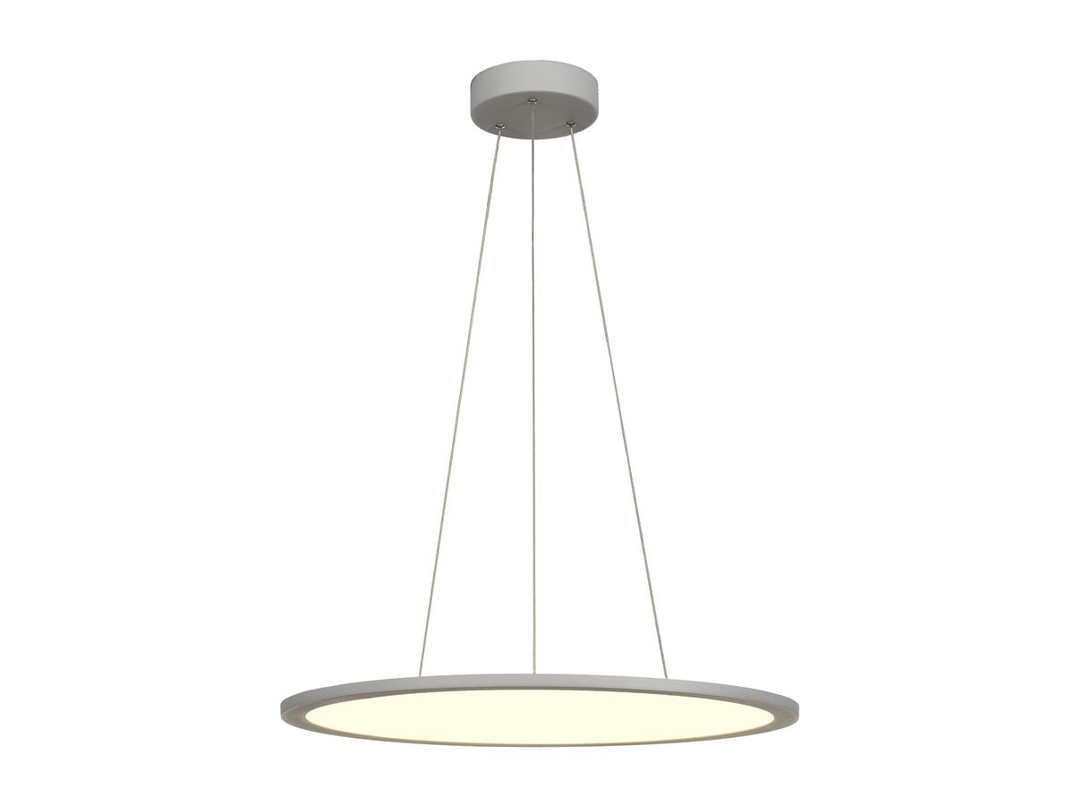 LED-Pendelleuchte SLV PANEL 60 ROUND DALI 43W 3350lm 4000K Ø600×32mm grau