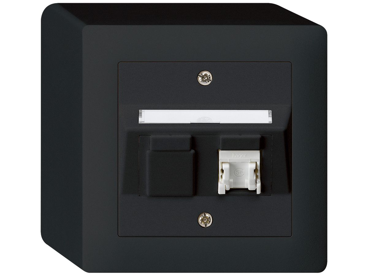 AP-Dose kallysto Kat.5e 1RJ45/u schwarz