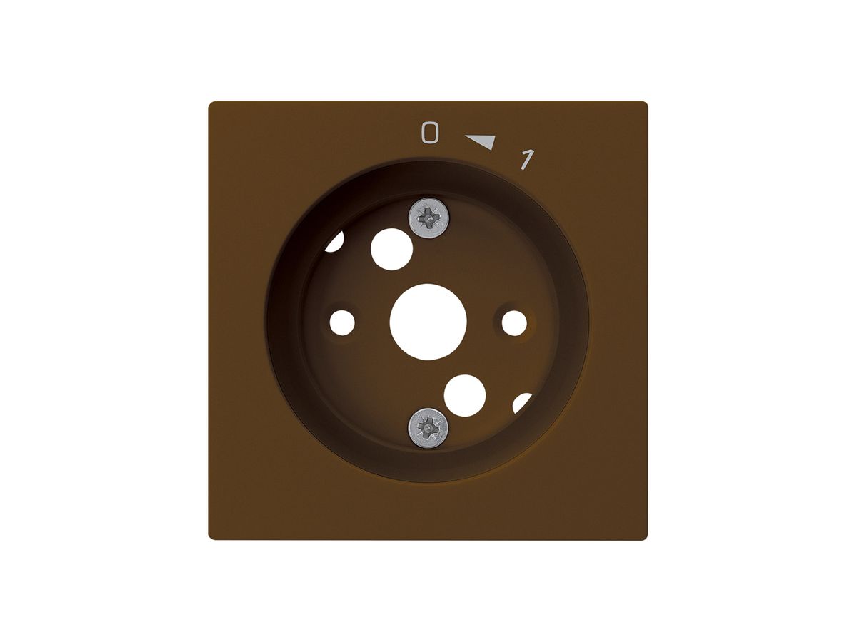 Frontplatte kallysto 0<-1 60×60mm für Schwenktaster braun