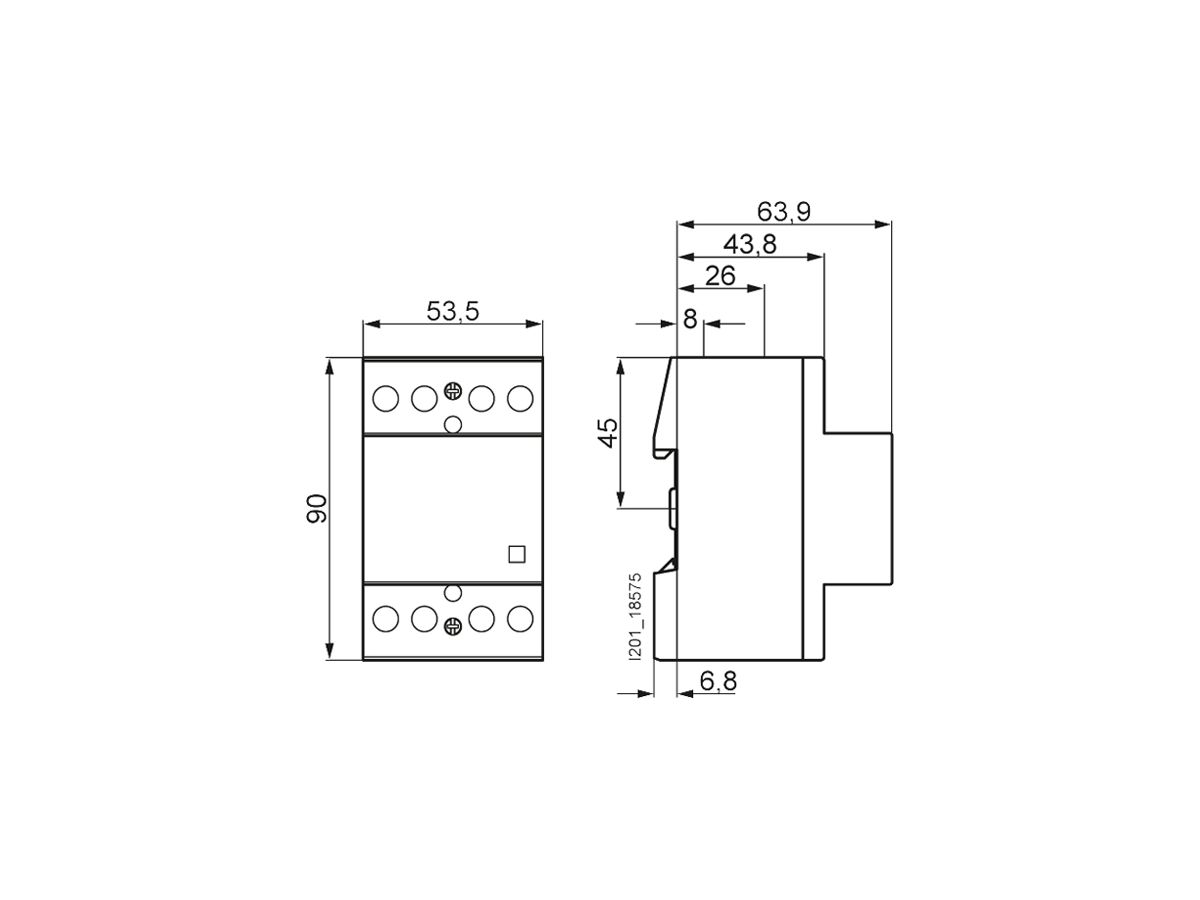 REG-Schütz Siemens SENTRON INSTA 5TT5 220…230V AC/DC 4NO 63A 400V 3TE