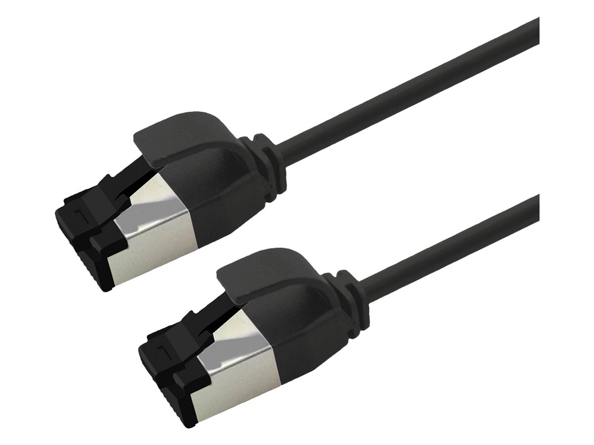 Patchkabel RJ45 ROLINE CAT8.1 U/FTP AWG32 1:1 LSZH schwarz 0.3m
