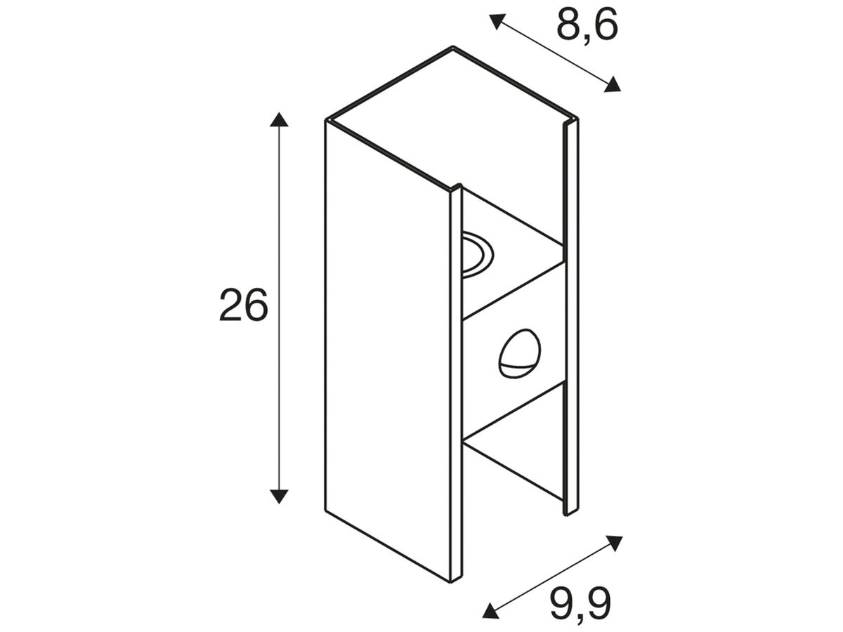 LED-Wandleuchte SLV FLATT SEN 10W 620lm 2700K IP54 direkt/indirekt schwarz