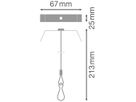 Seil LEDVANCE TRUSYS UNIVERSAL Edelstahl 213×67×25mm weiss