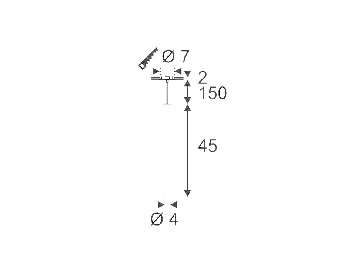 LED-Pendelleuchte SLV HELIA 45 9W 700lm 3000K IP20 schwarz