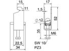 Schnellverleger BET 2056 N-Fuss Kunststoff 8…12mm 2×Kabel Stahl tfZn