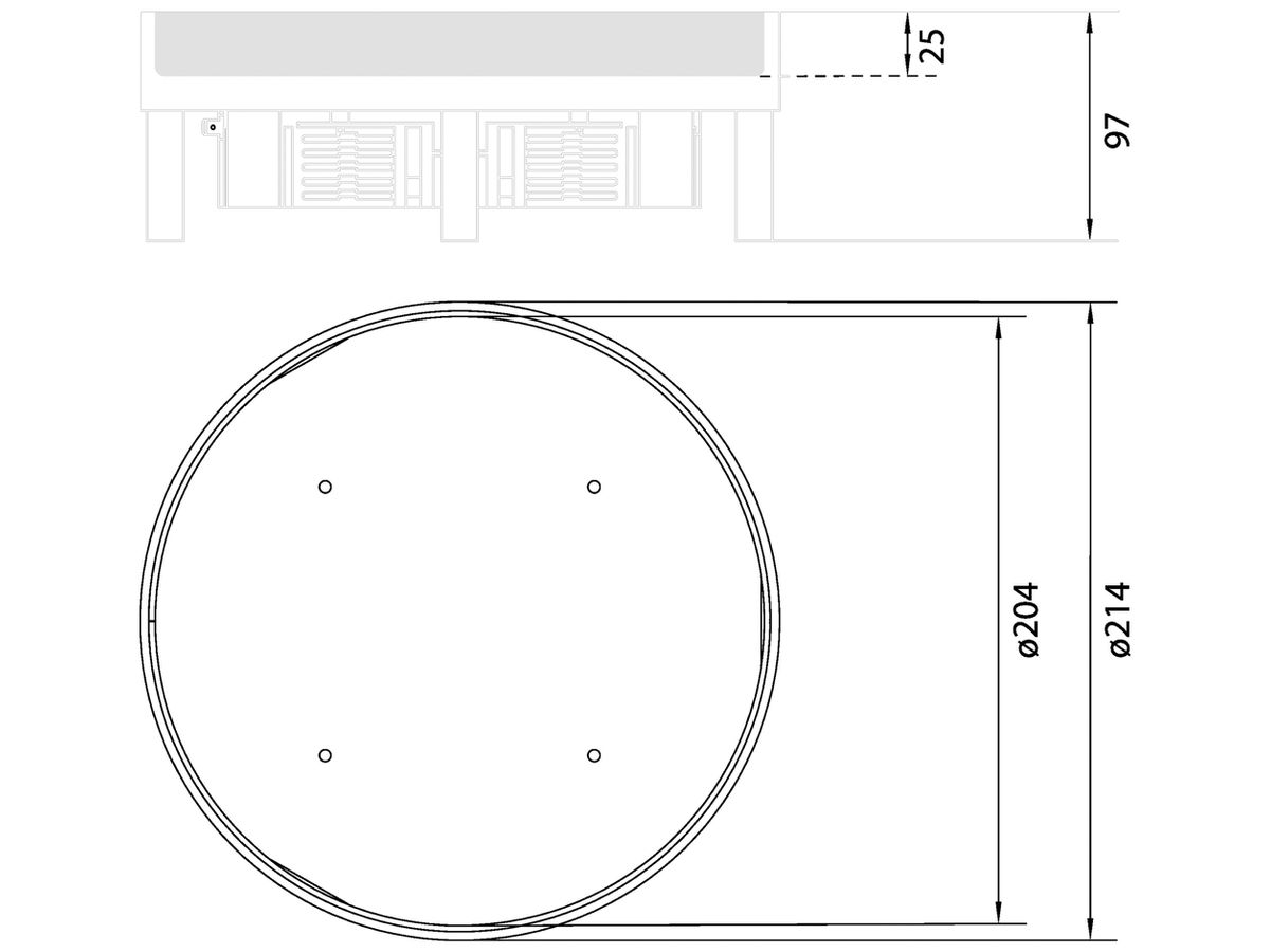 Schwerlastkassette Hager R06 6 42mm rostfreier Stahl
