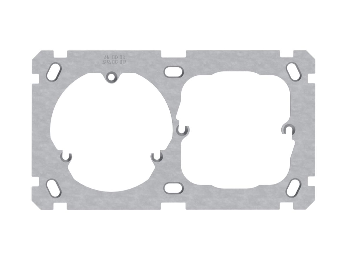 Befestigungsplatte ABB 1×2 Steckdose+52mm