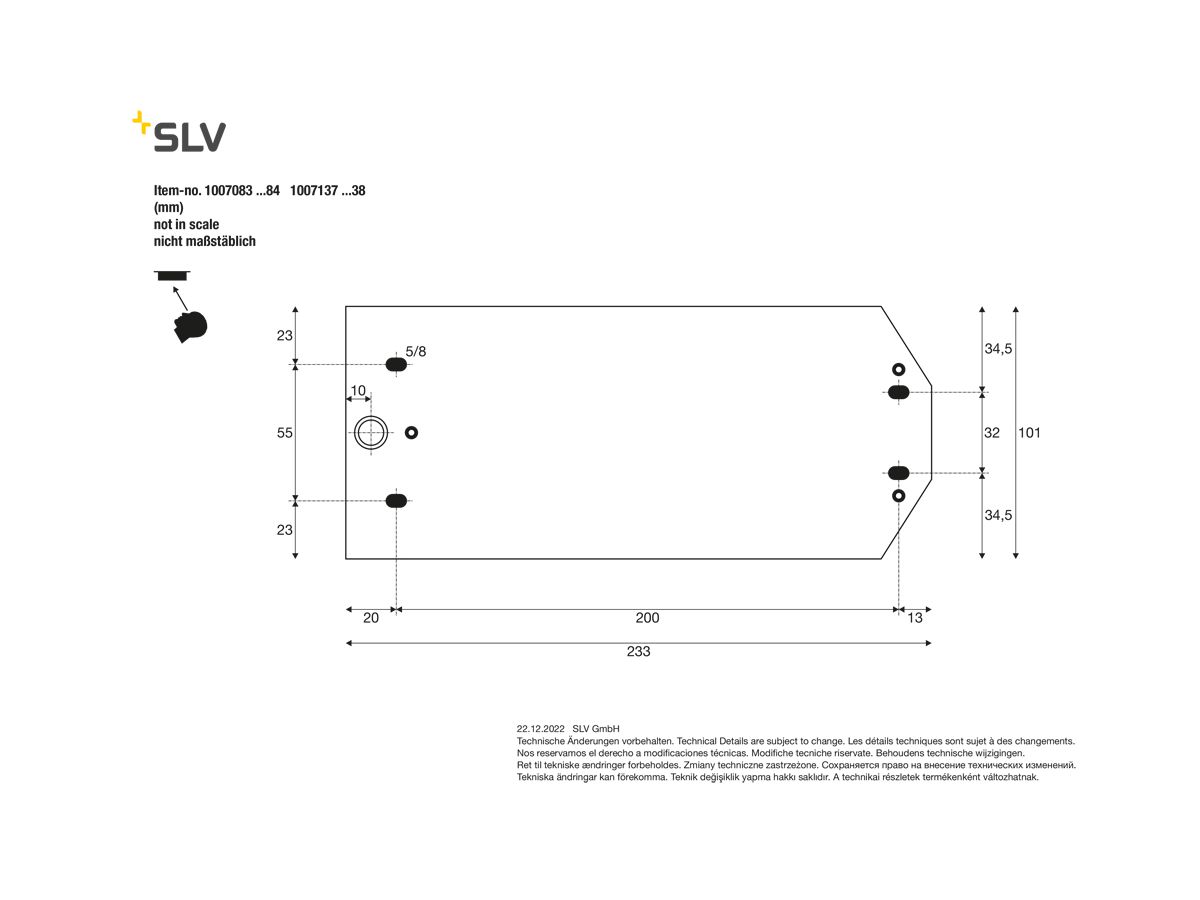 Trafo-Gehäuse SLV 48V TRACK DALI links schwarz
