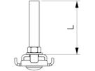 Trennbolzen Bettermann H=105mm PE für Gitterkanal