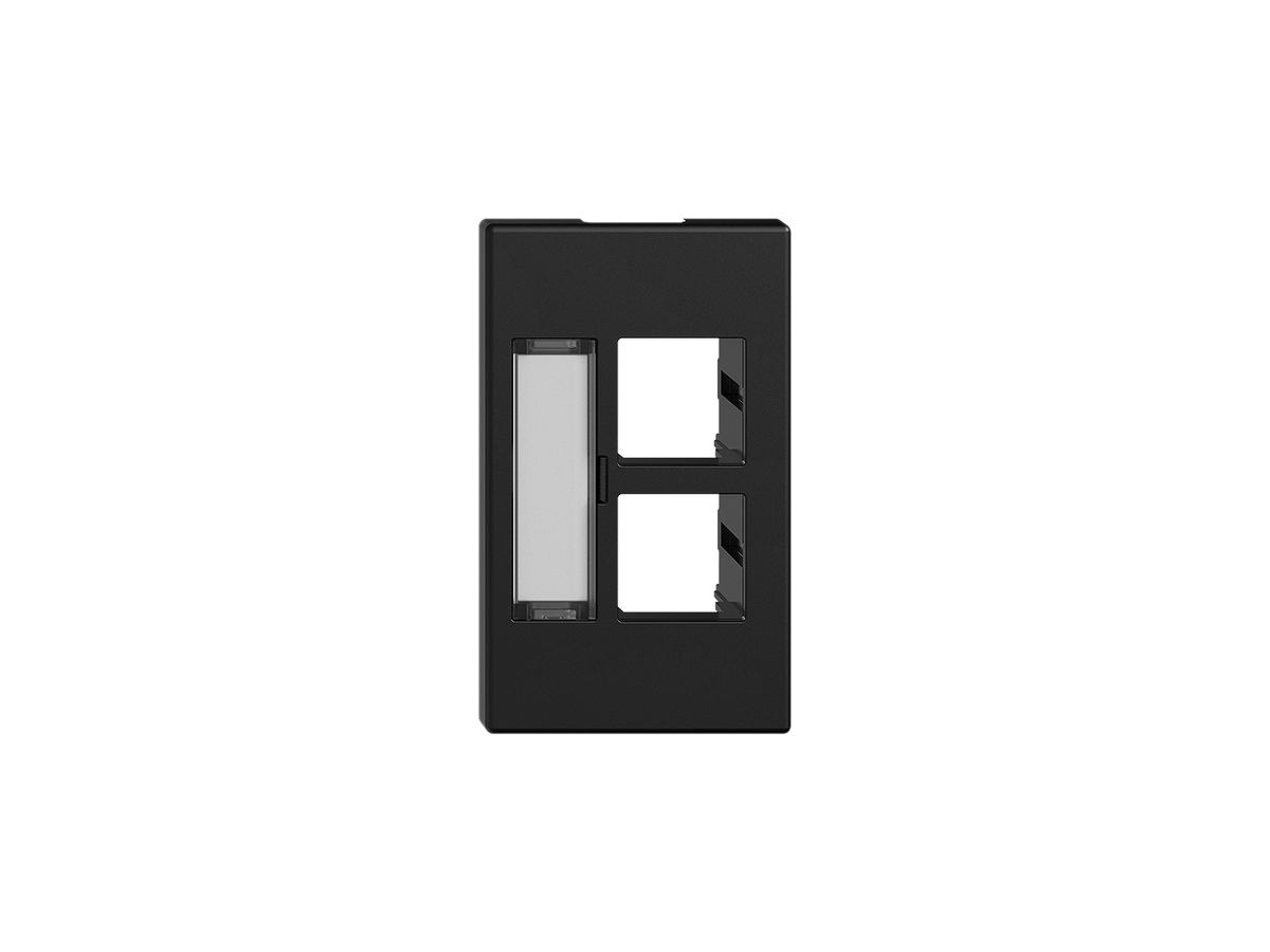 EB-Montageset S-One FLF für 2×RJ45 gerade, schwarz