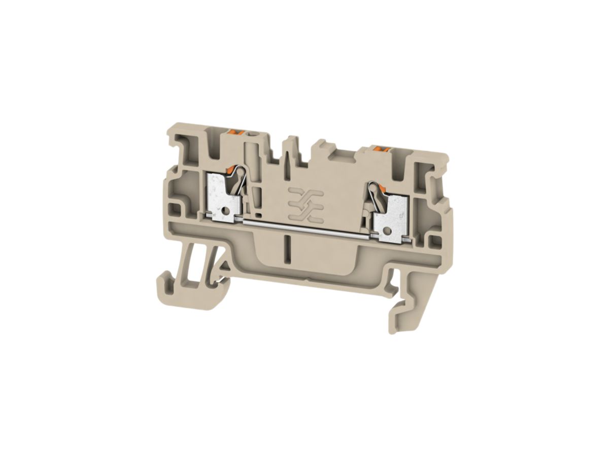 Durchgangs-Reihenklemme Weidmüller A2C PUSH IN 1.5mm² TS35 beige