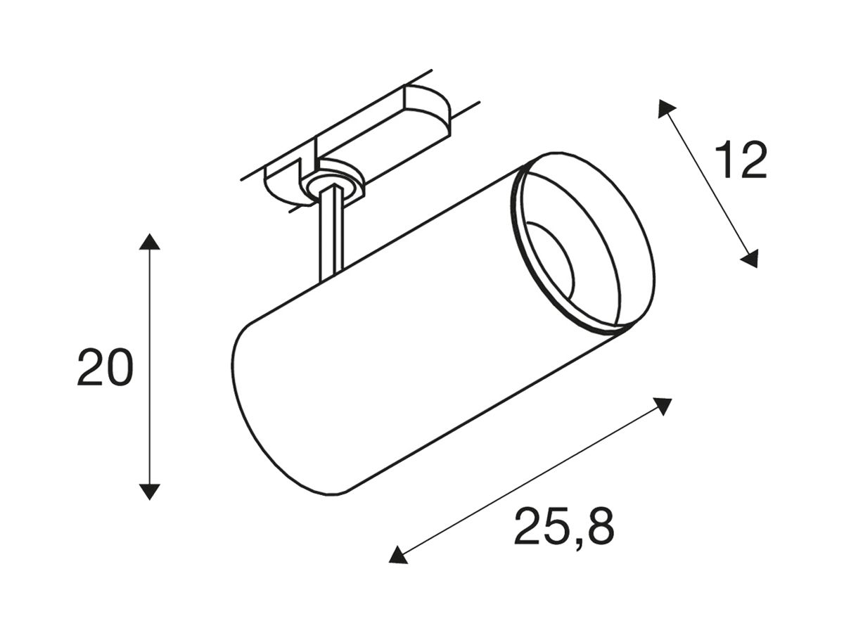 LED-Strahler SLV NUMINOS DALI XL 36W 3250lm 2700K 36° 3-Phasen schwarz