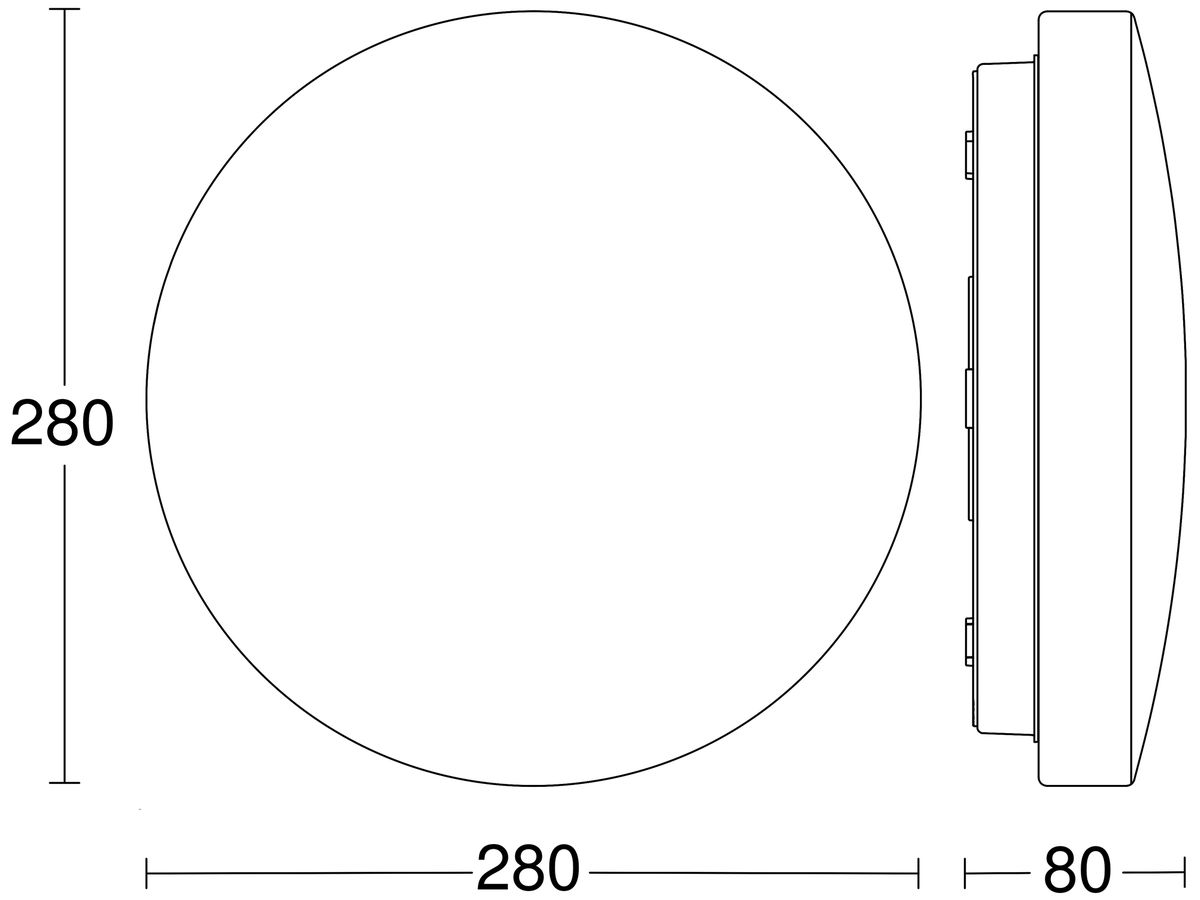 LED-Decken-/Wandleuchte Steinel RS PRO P1 flat HF Ø272mm 9.5W 960lm 830 IP54