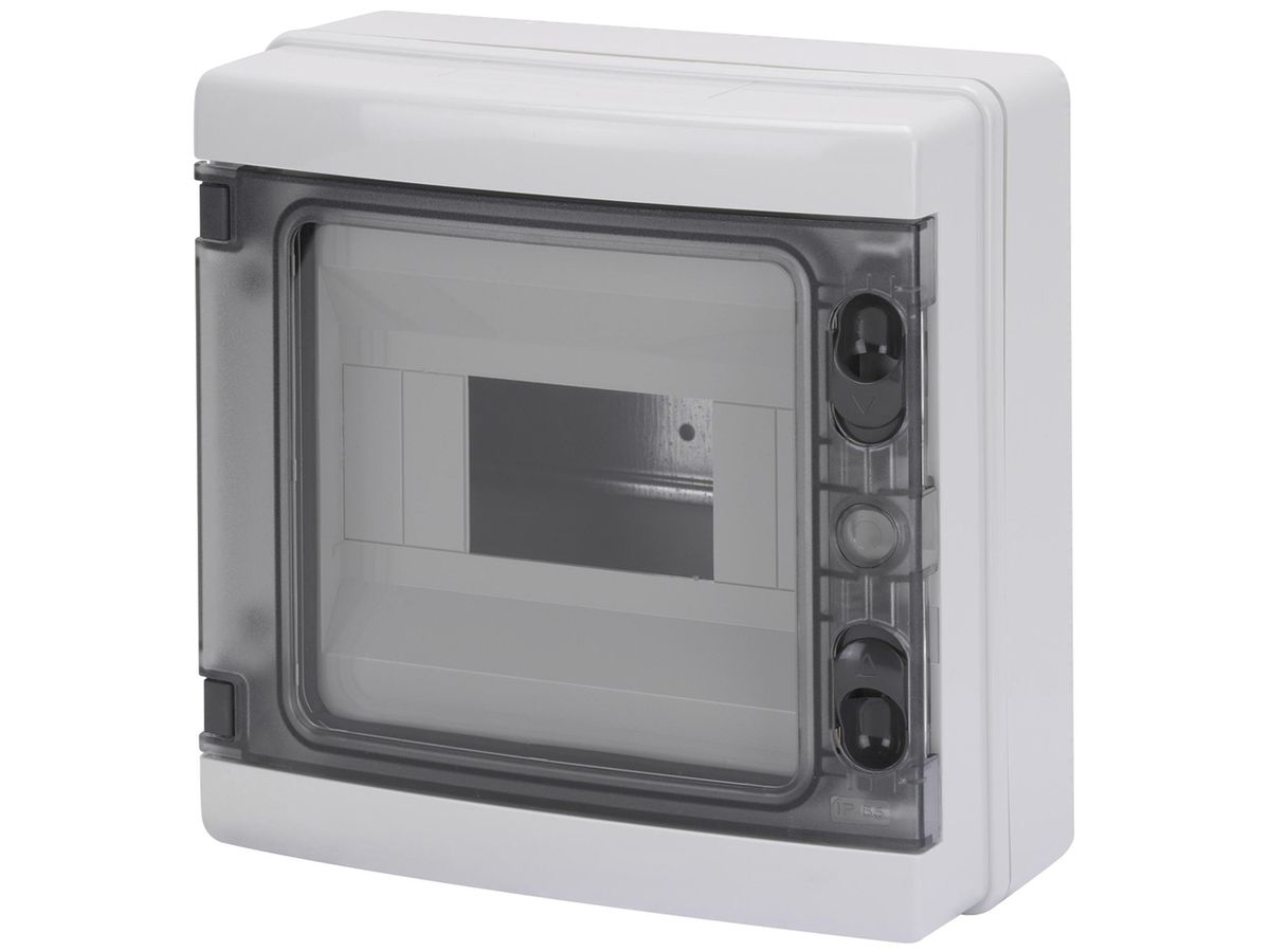 AP-Kleinverteiler GEWISS 40CDK, 1-reihig 8TE, 215×210×100mm, IP65, grau