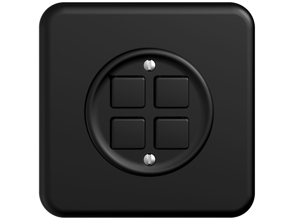 UP-KNX-Taster RGB STANDARDdue SNAPFIX® 4×Taste m.Temperaturfüh.sz