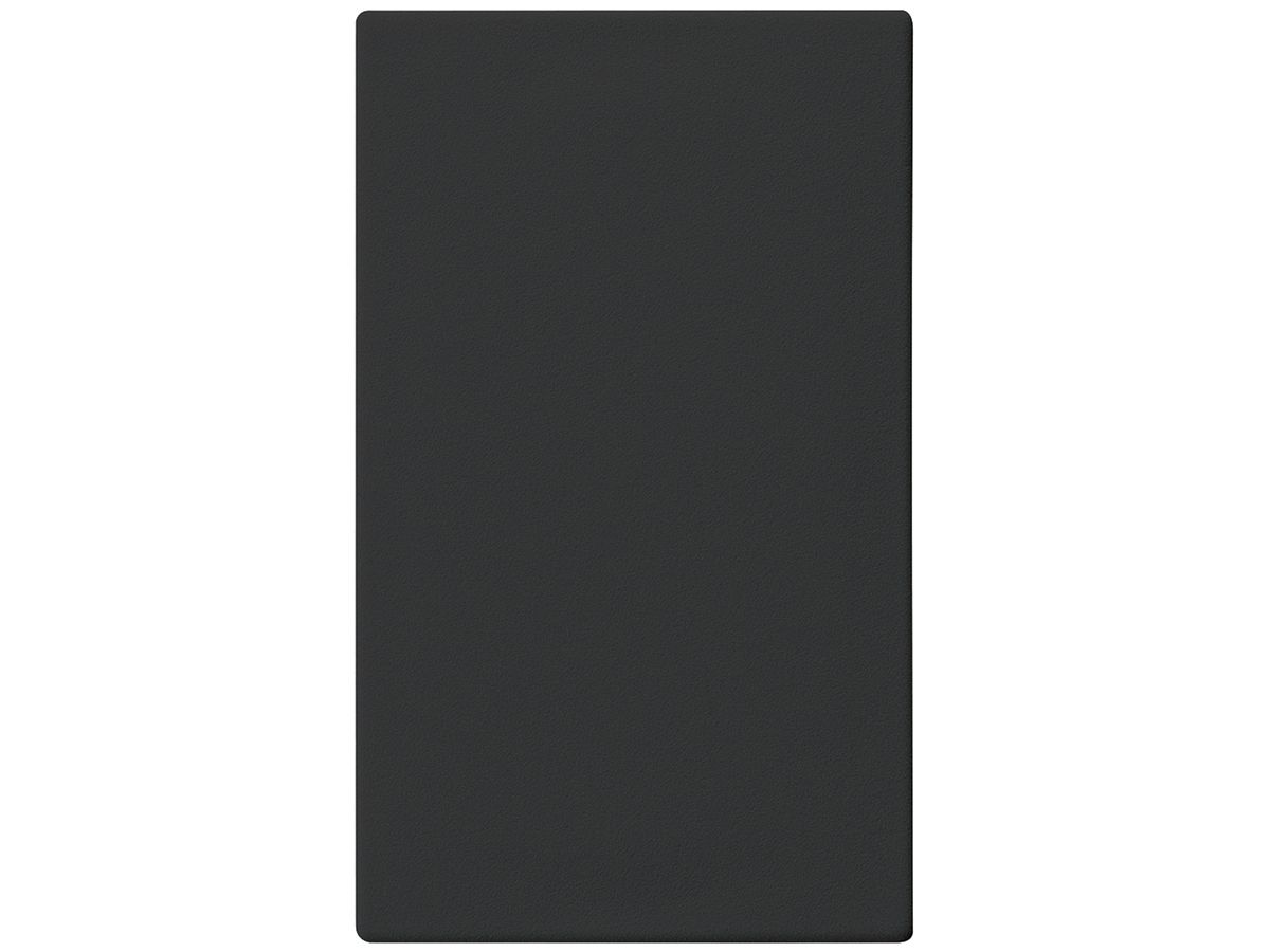 Blindabdeckplatte Hager FLF 3/5 m.Kunststoff-Federn für Metallausschnitt schwarz