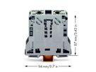 Durchgangsklemme WAGO 2L 50mm² grau
