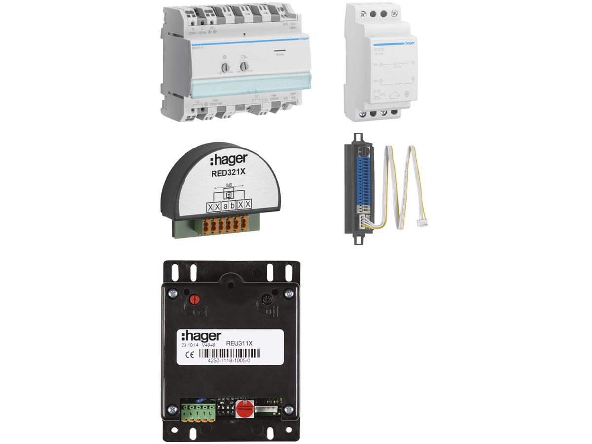 Audio-Kit Hager Basic REK009X 2-Draht, für Türsprechanlage