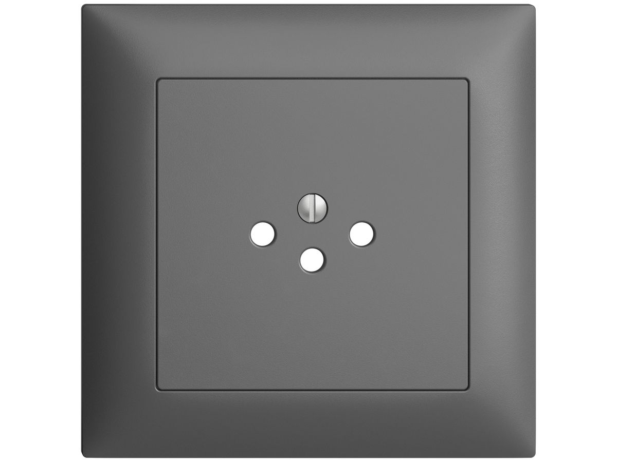 UP-Frontset EDIZIOdue dunkelgrau 88×88mm 1×T12
