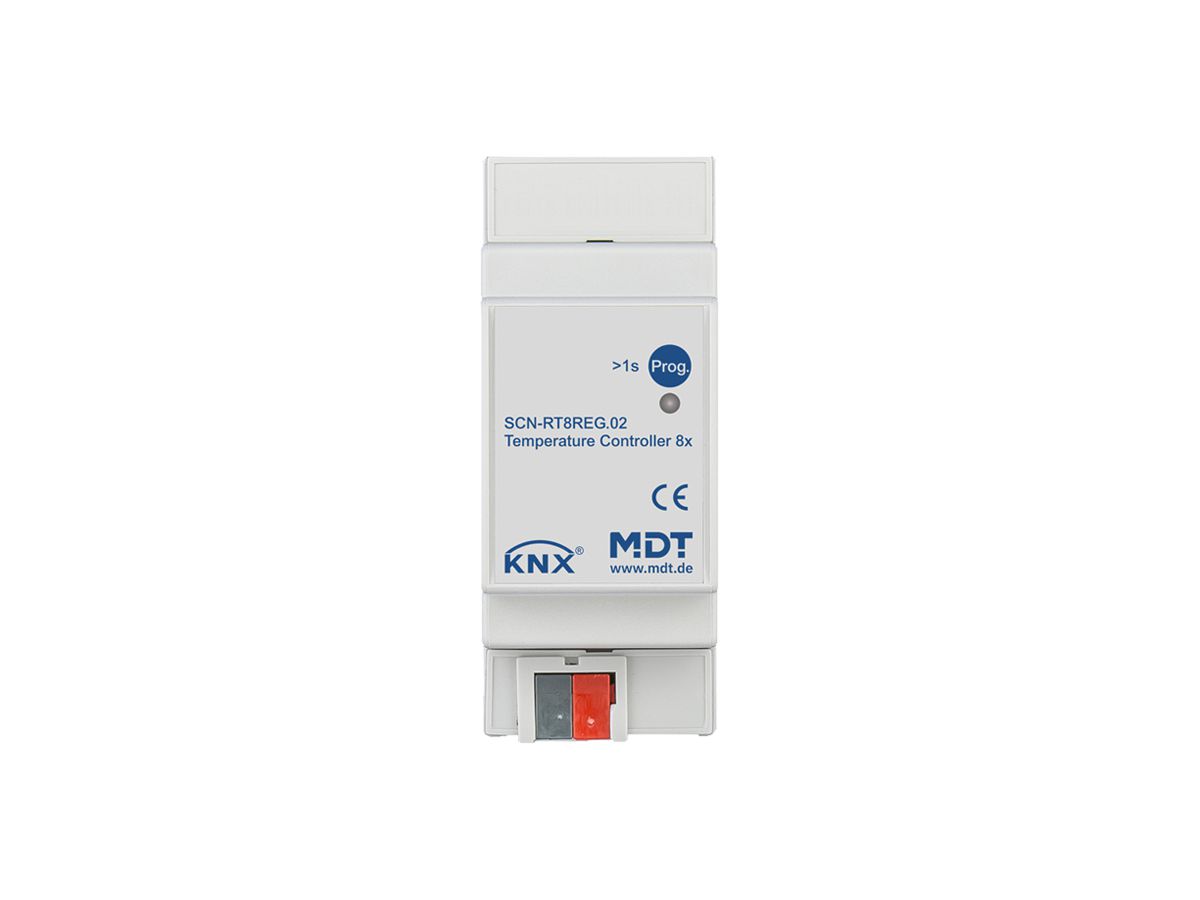 REG-Raumtemperaturregler KNX MDT SCN-RT8REG.02 8-Kan für Pt1000 grau