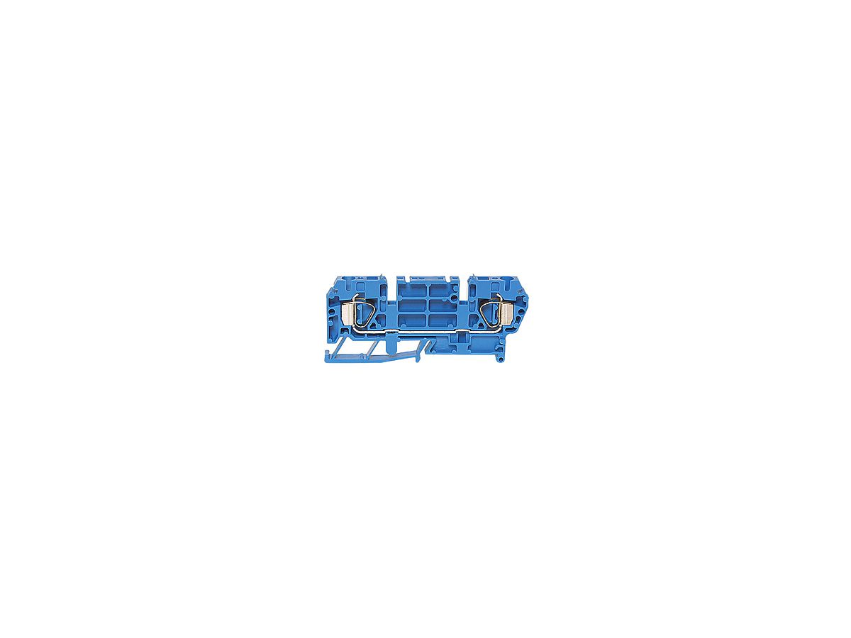 Durchgangs-Reihenklemme Woertz 0.5…4mm² 25A 600V Federzuganschluss 2×1 TH35 blau
