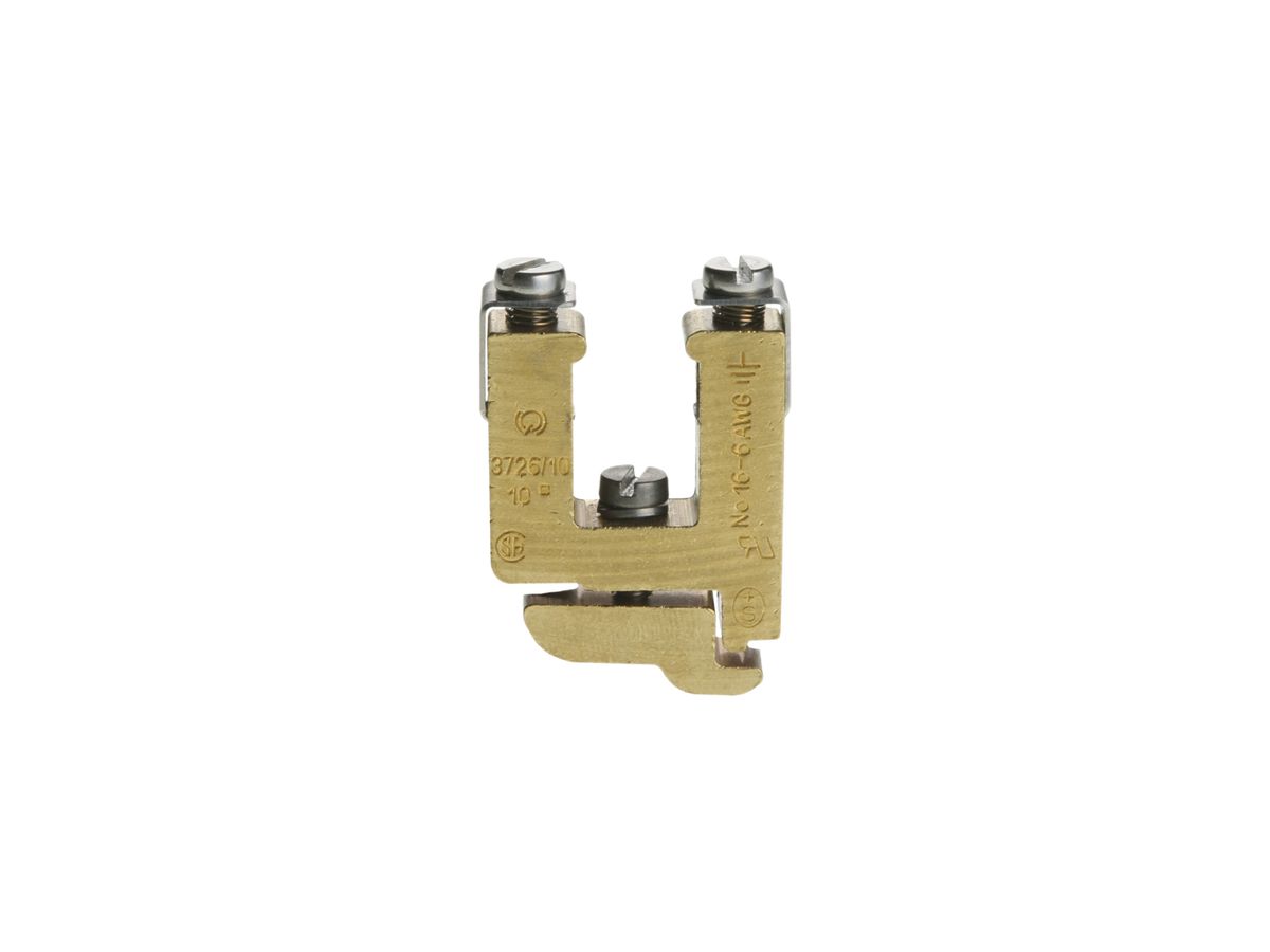 Schutzleiter-Reihenklemme Woertz 4…10mm² Schraubanschluss 2×1 G-Schiene