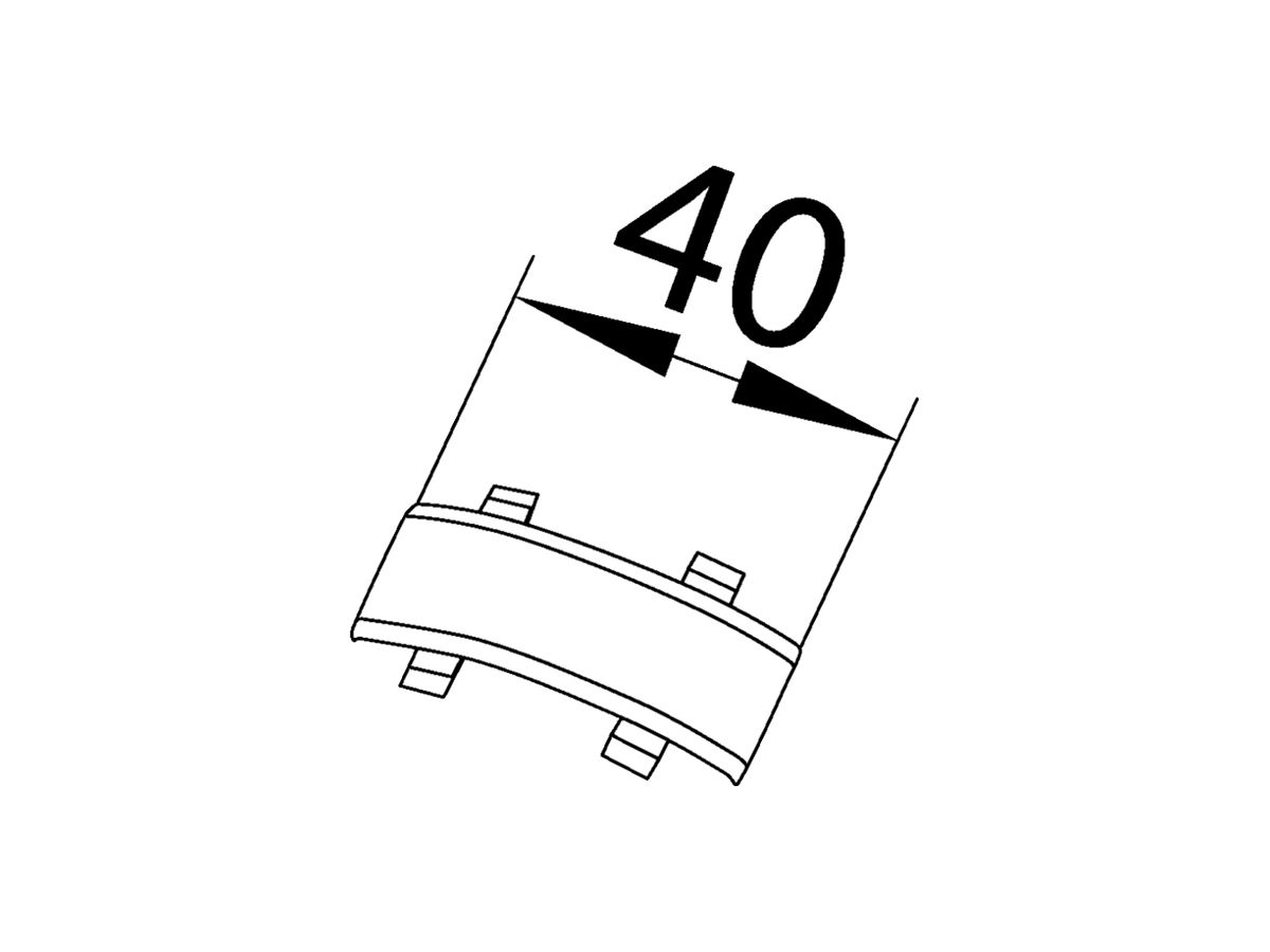 Kupplung tehalit EK 40040, verkehrsweiss