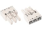 Buchsenteil WAGO 3L 2×0.5…4mm² weiss